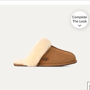 UGG Tan and Cream Shearling Slippers